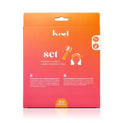 Diadema nube & Cepillo limpiador facial 2 en 1